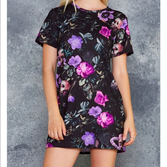 Blackmilk Dresses & Skirts - GARDEN OF THE DEAD PURPLE TEE DRESS - LIMITED